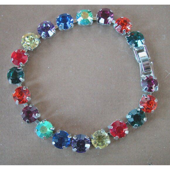 Kirks Folly Rainbow Crystal Necklace & Bracelet Set - Picture 3 of 5